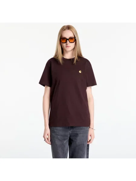 T-shirt Carhartt WIP S/S Chase T-Shirt UNISEX Palisander/ Gold XXL