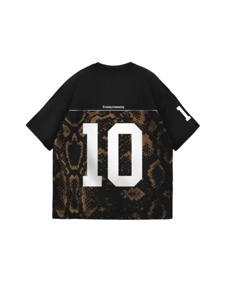 Kleidermafia Tričko Oversize Brooklyn T-shirt Black and Brown' čierna