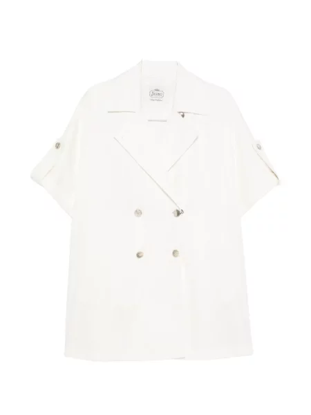 Palton Herno cu două rânduri de nasturi alb