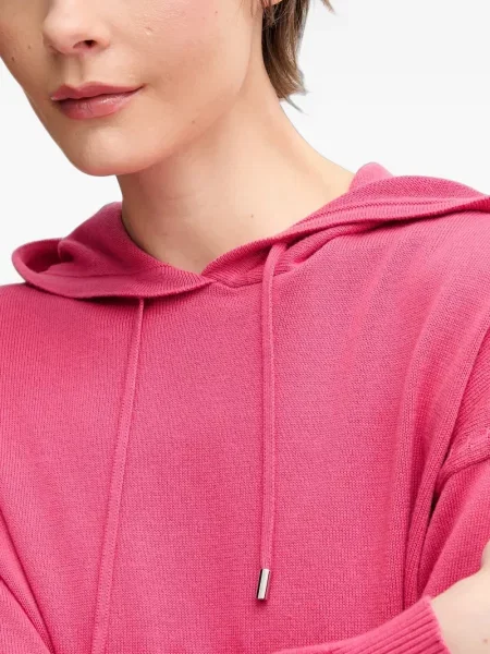 Πλεκτό hoodie Benetton με κορδόνι ροζ