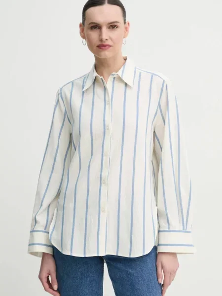 Day Birger et Mikkelsen camasa din Romy femei cu guler clasic relaxed bej