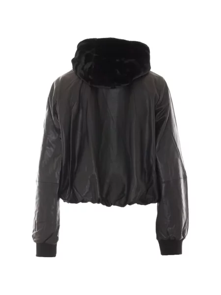 Geanta de piele Moose Knuckles cu glugă negru