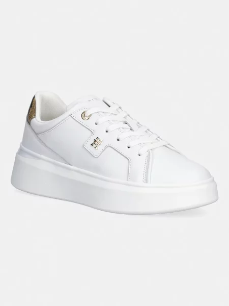 Sneakers Tommy Hilfiger Chic Platform Snake alb