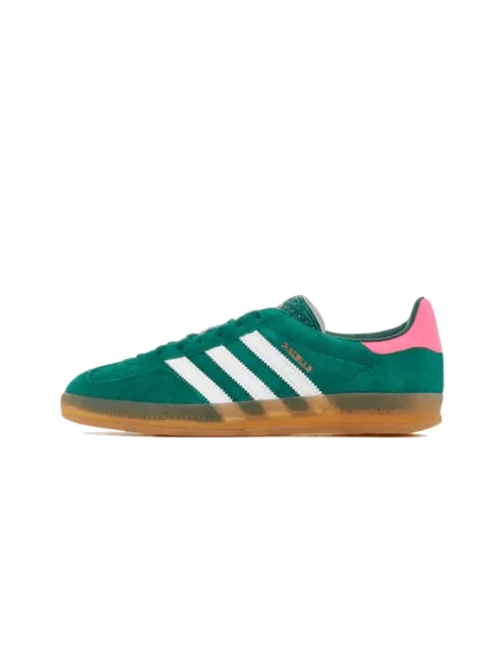 Lniane sneakersy Adidas Gazelle retro zielone