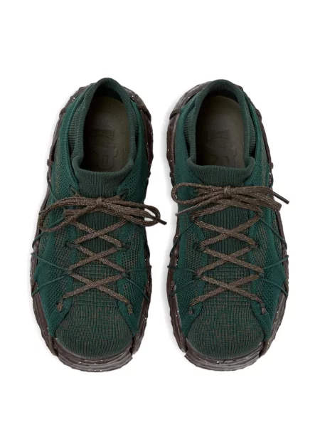 Sneakerși Camper cu șireturi tricotate verde