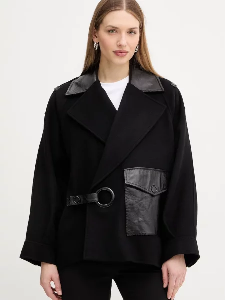 MAX&Co. palton de lana MCOCIVADA negru