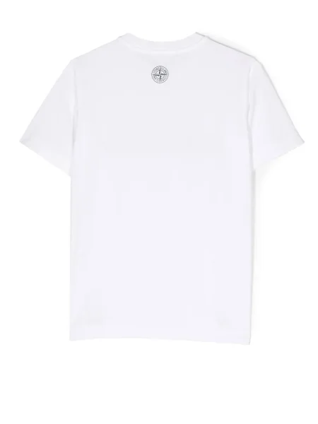 Dětské tričko Stone Island bílé