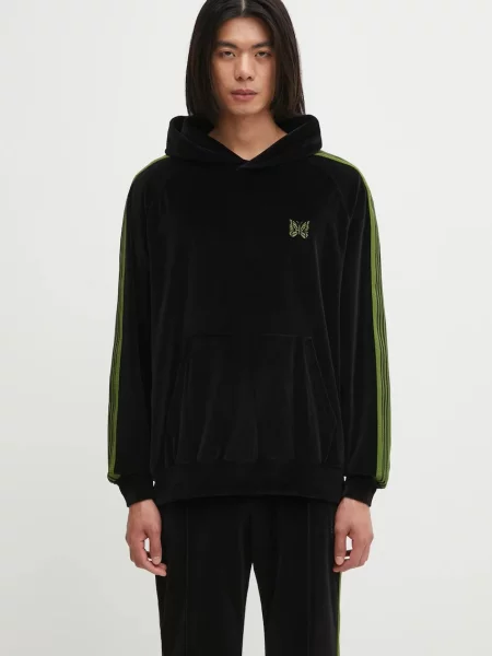 Needles bluza Track Hoody z kapturem z aplikacją czarny