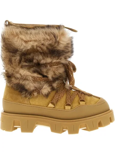 Cizme scurte Moncler cu șireturi din dantelă