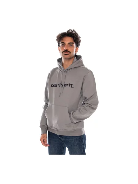 Bluza z kapturem Carhartt Wip z kapturem szara