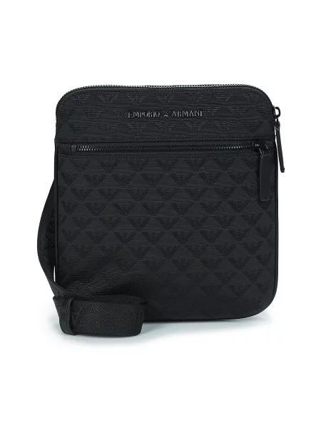 Poslovna torbica za okrog pasu Emporio Armani črna