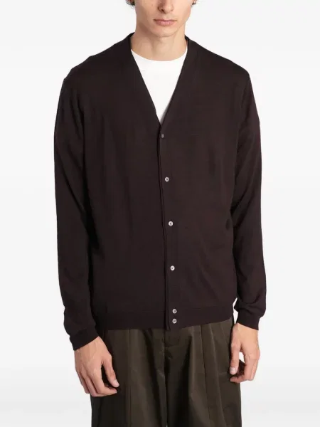 Cardigan Low Brand cu decolteu în V maro