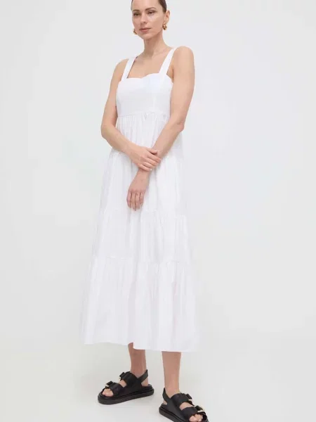 MICHAEL Michael Kors rochie midi evazati alb