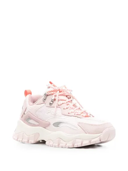 Sneakers Fila Ray tracer με κορδόνια με δαντέλα ροζ