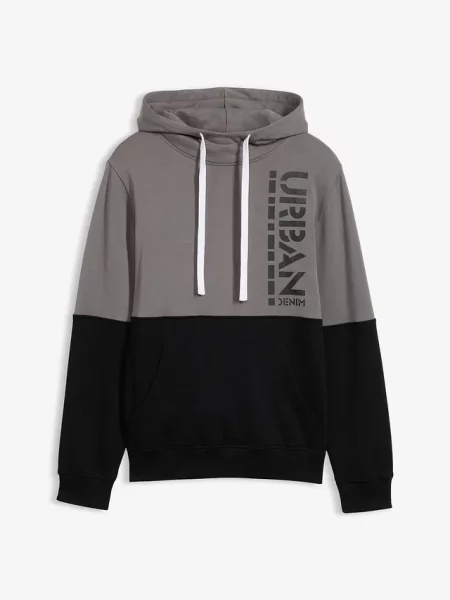 Bluza z kapturem z czystej bawełny organicznej czarna