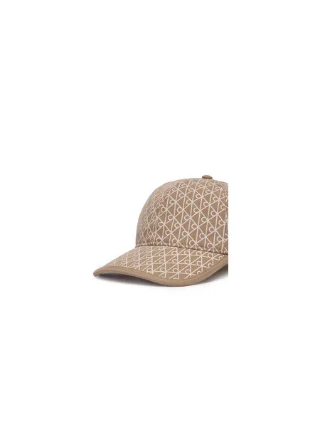Calvin Klein Šilterica Emblem Print W Leather Patch Cap bež