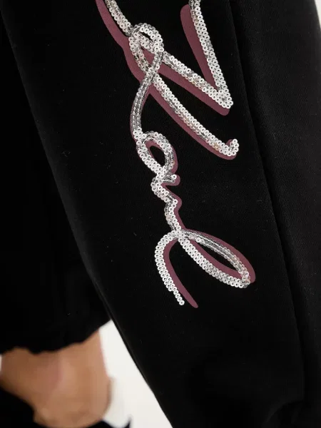 Спортивные штаны Karl Lagerfeld с аппликацией серые