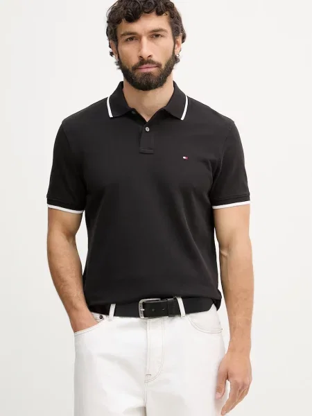 Tricou polo Tommy Hilfiger negru