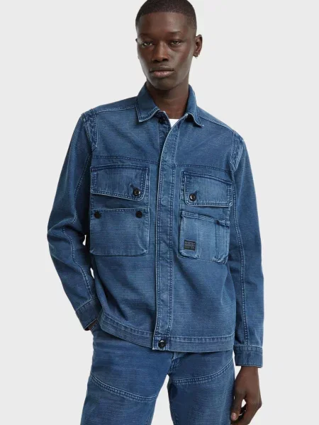 Джинсова куртка G-star Raw синя