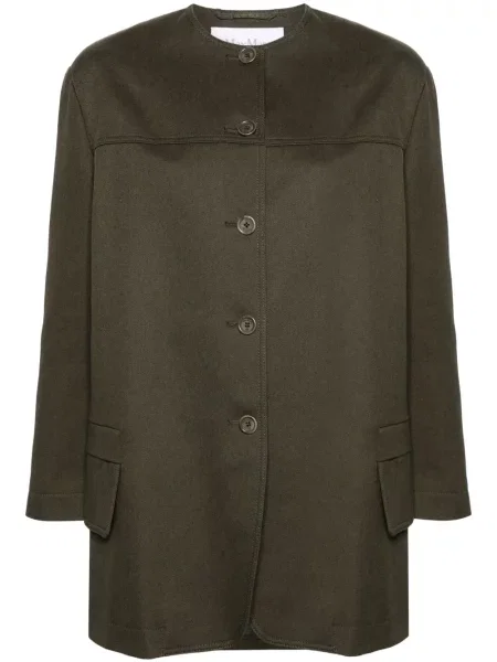 Geacă Max Mara din țesătură twill verde
