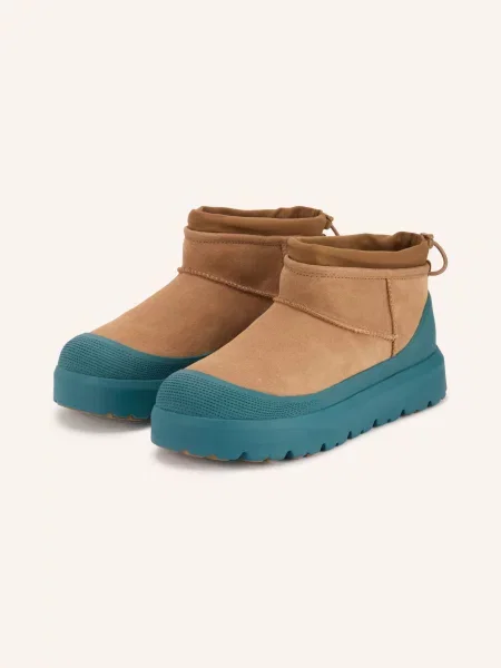 Ugg Boots Na Platformě Classic Ultra Mini Weather Hybrid koňaková černá