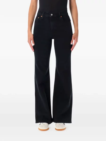 Levágott öves magas derekú szoknya Levi's® fekete