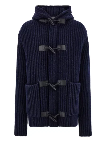 Duffle kaput Ferragamo s kapuljačom plava