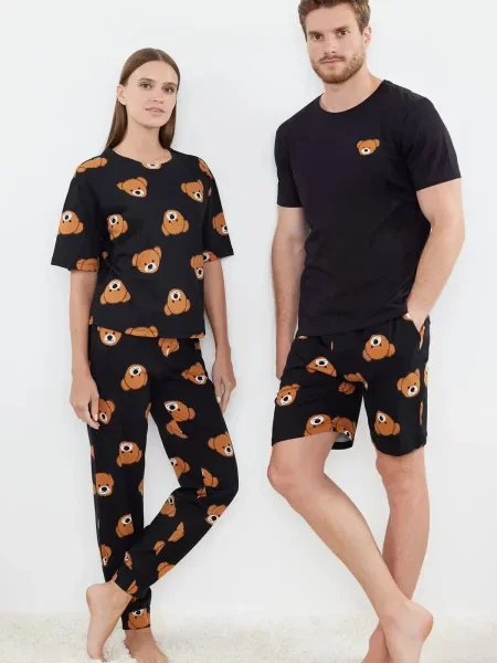 Pijamale Trendyol cu imagine gri