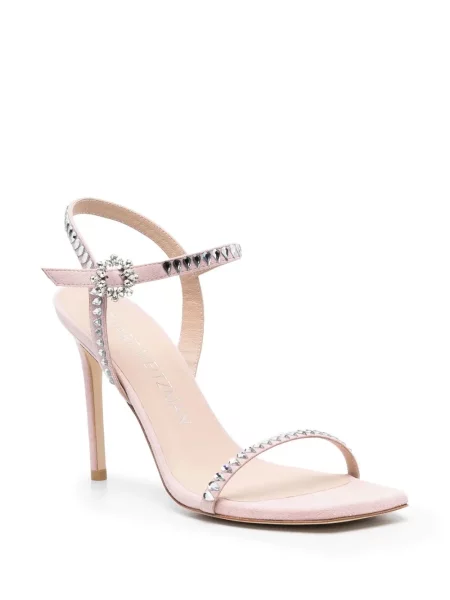 Sandale Stuart Weitzman de cristal roz