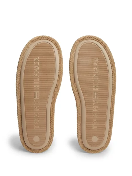 Tommy Hilfiger kapcie CORDUROY HOUSE SHOES brązowe