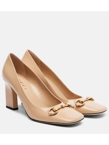 Usnjene salonarji Gucci bež