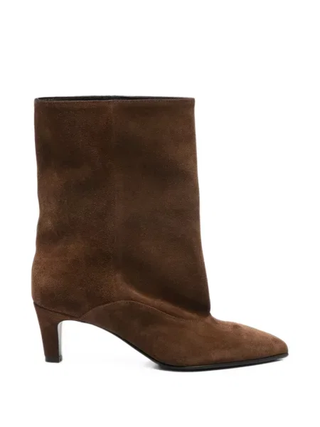 Cizme scurte Strategia Shoes din piele de căprioară maro