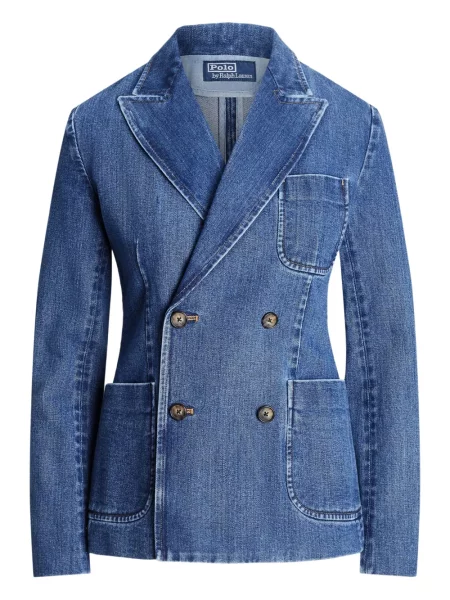 Tricou polo Polo Ralph Lauren cu dungi cu două rânduri de nasturi cu aplicații negru