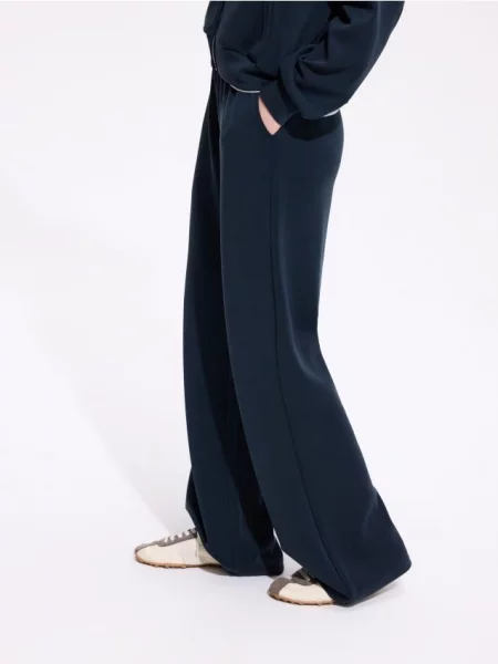 Reserved Штани long leg з модалом темно-синій сині