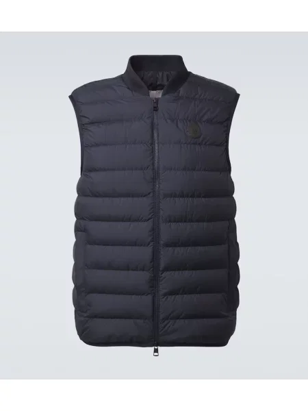 Matlasat vestă din puf Moncler albastru