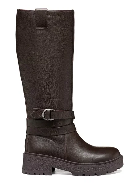 Geox botine cu jos pentru femei din piele D EIVETTE maro