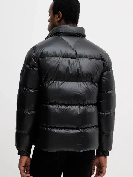 Péřová bunda Tommy Hilfiger zimní černá