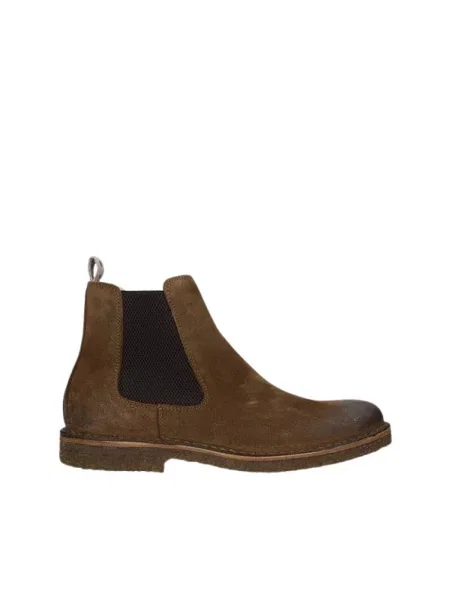 Botki Astorflex skórzane brązowe