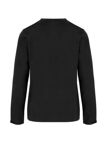 Pulover F.it cu decolteu rotund negru