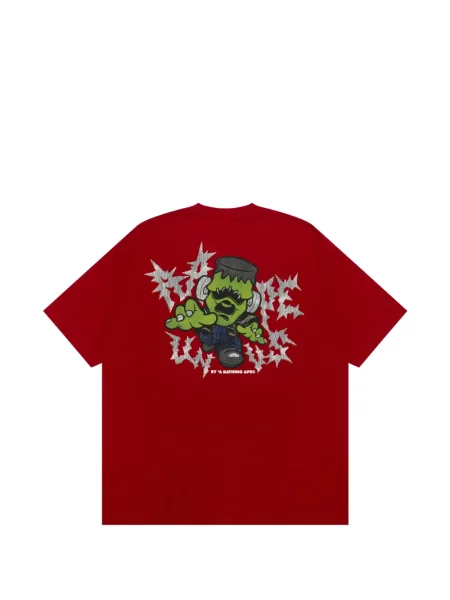 Tricou Aape By A Bathing Ape cu imagine roșu