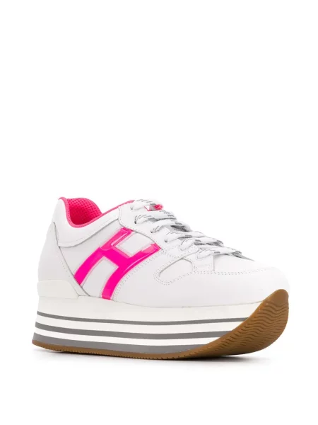Sneakerși Hogan cu platformă alb