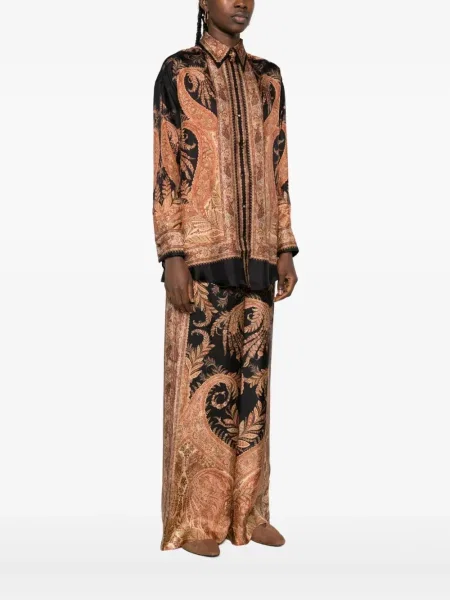 Cămașă Zimmermann cu imagine cu model paisley negru