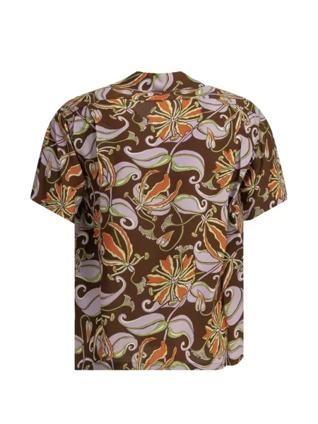 Scurt cămașă Sun Surf cu model floral cu imagine maro