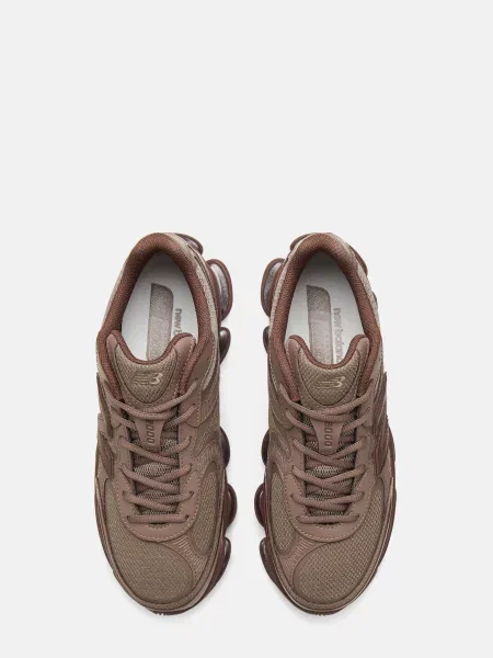 Повседневные кроссовки New Balance с сеткой в сеточку коричневые