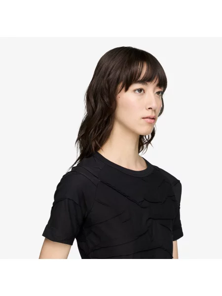 Tricou Pleated Short Sleeve Tee Black M negru