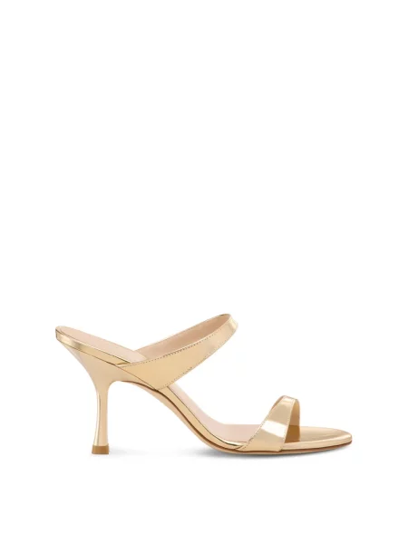 Klapki Stuart Weitzman skórzane żółte