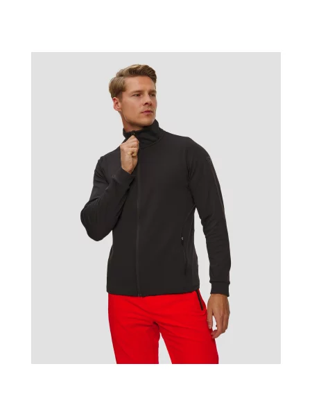 Pánska Mikina Rossignol Mid Layer Stretch Full Zip Thin Jkt čierna