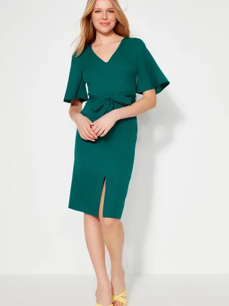 Midi obleka Trendyol zelena