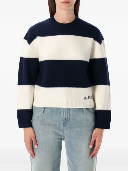 Pulover A.p.c. cu dungi alb