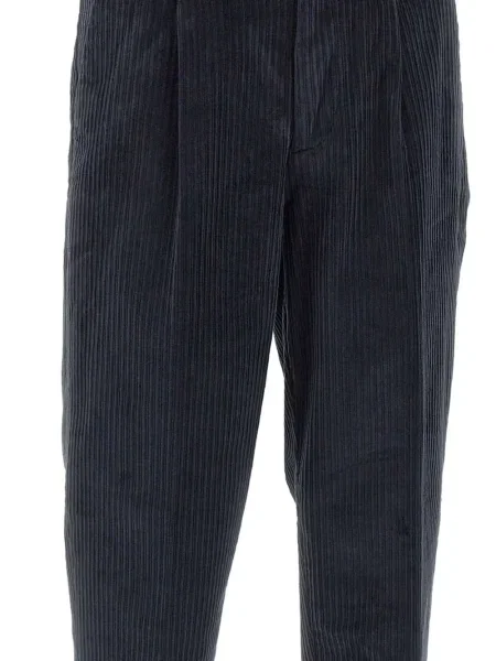 Pantaloni chino Re-hash de catifea cord albastru